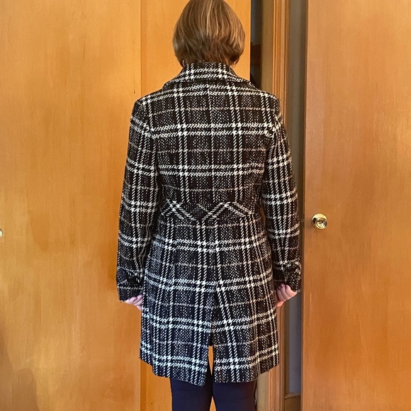 Wool-blend plaid coat - Picture 2 of 7